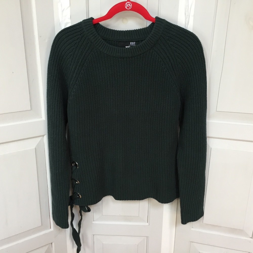 KUT From the Kloth Pullover Sweater w/ Lacing Detail